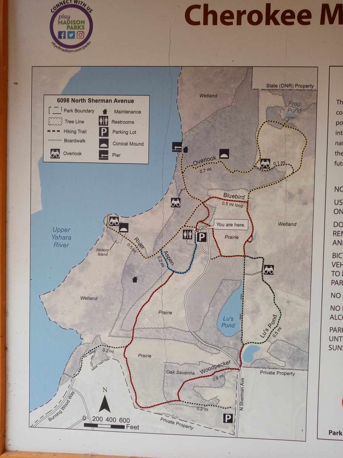 Cherokee Marsh Map